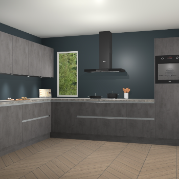 Beton Antraciet greeploze keuken Harare 74914