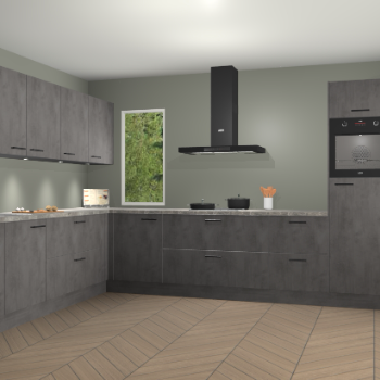 Beton Antraciet keuken Harare 74915