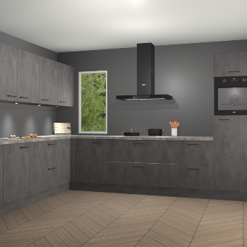 Beton Antraciet keuken Harare 74916