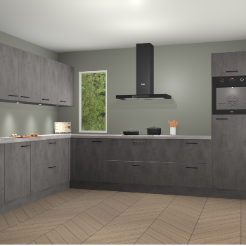 Beton Antraciet keuken Harare 74922