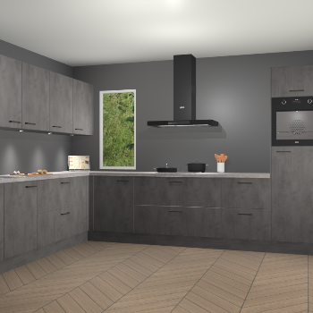 Beton Antraciet keuken Harare 74923