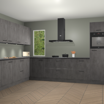 Beton Antraciet keuken Harare 74928