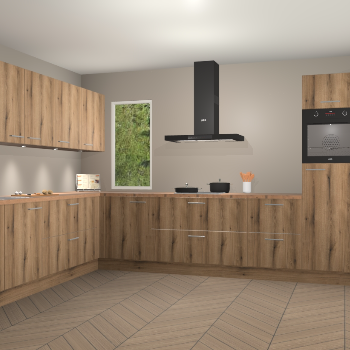 Goud eiken keuken Harare 75558