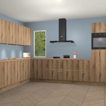 Goud eiken keuken Harare 75559