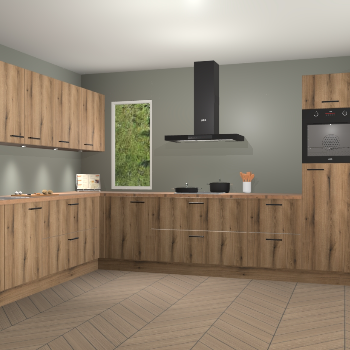 Goud eiken keuken Harare 75561