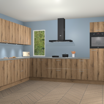 Goud eiken keuken Harare 75808