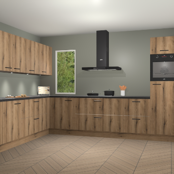 Goud eiken keuken Harare 75816