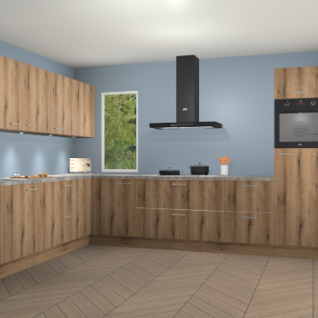 Goud eiken keuken Harare 75820