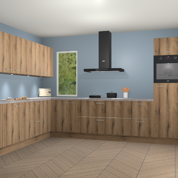 Goud eiken keuken Harare 75826