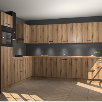 Goud Eiken keuken Debar 76398