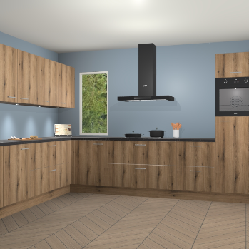 Goud eiken keuken Harare 75832