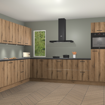 Goud eiken keuken Harare 75834