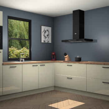 Magnolia hoogglans keuken Lublin 64814