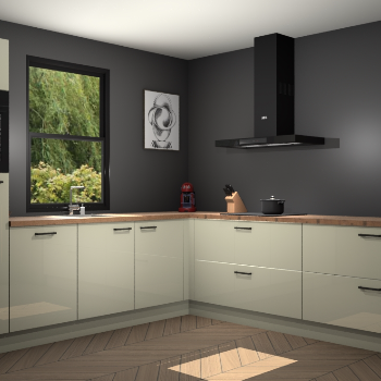 Magnolia hoogglans keuken Lublin 64815