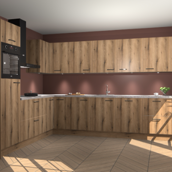 Goud Eiken keuken Debar 76448