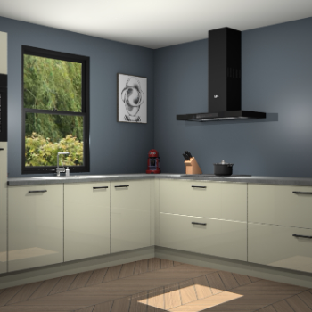 Magnolia hoogglans keuken Lublin 64820