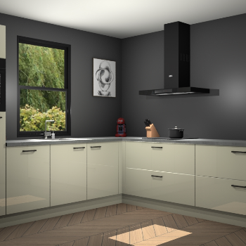 Magnolia hoogglans keuken Lublin 64821