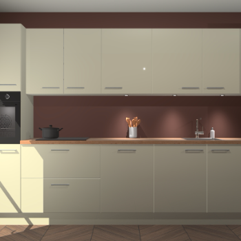 Magnolia hoogglans keuken Wels 61379