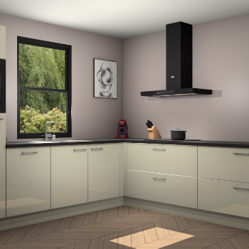 Magnolia hoogglans keuken Lublin 64823