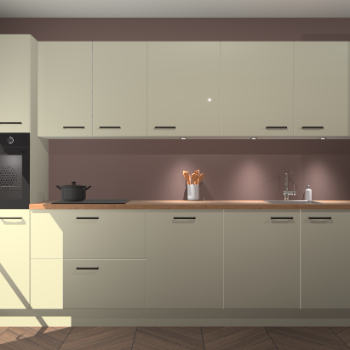 Magnolia hoogglans keuken Wels 61387