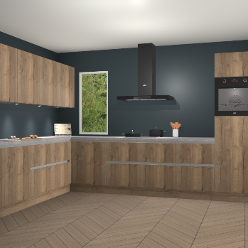 Chocolade eiken greeploze keuken Harare 75901