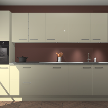 Magnolia hoogglans keuken Wels 61402