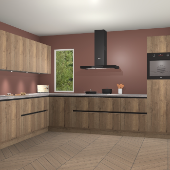 Chocolade eiken greeploze keuken Harare 75904