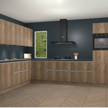 Chocolade eiken greeploze keuken Harare 75907