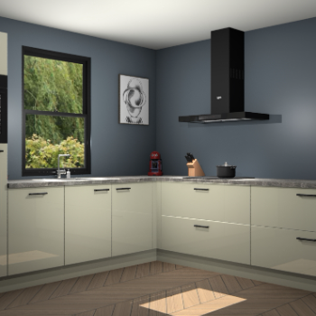 Magnolia hoogglans keuken Lublin 64839