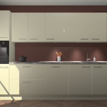 Magnolia hoogglans keuken Wels 61525