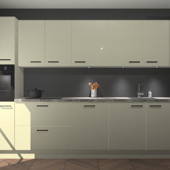 Magnolia hoogglans keuken Wels 61528