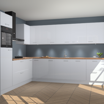 Sneeuwwitte hoogglans keuken Debar 76709