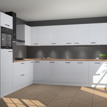 Sneeuwwitte hoogglans keuken Debar 76712
