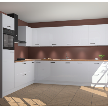 Sneeuwwitte hoogglans keuken Debar 76714