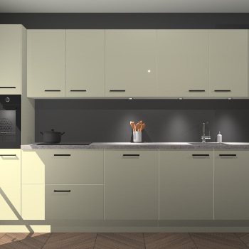 Magnolia hoogglans keuken Wels 61550