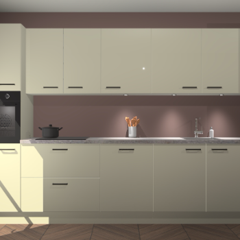 Magnolia hoogglans keuken Wels 61551