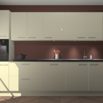 Magnolia hoogglans keuken Wels 61569