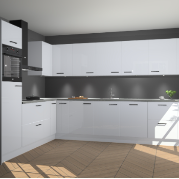 Sneeuwwitte hoogglans keuken Debar 76798