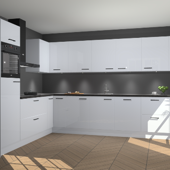 Sneeuwwitte hoogglans keuken Debar 76804