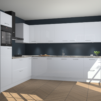 Sneeuwwitte hoogglans keuken Debar 76807