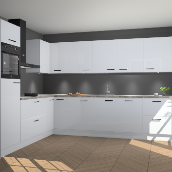 Sneeuwwitte hoogglans keuken Debar 76810