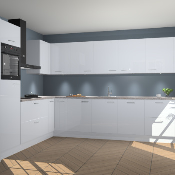 Sneeuwwitte hoogglans keuken Debar 76814