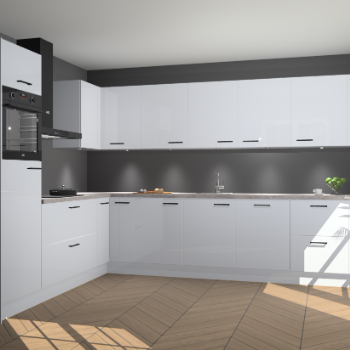 Sneeuwwitte hoogglans keuken Debar 76816