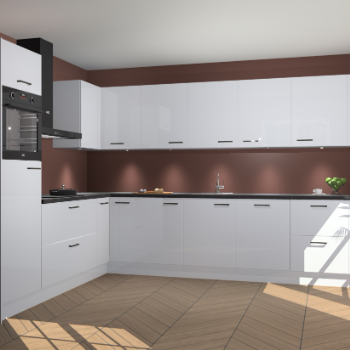 Sneeuwwitte hoogglans keuken Debar 76823