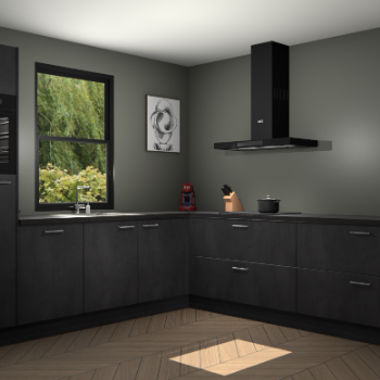 Beton zwarte keuken Lublin 63520