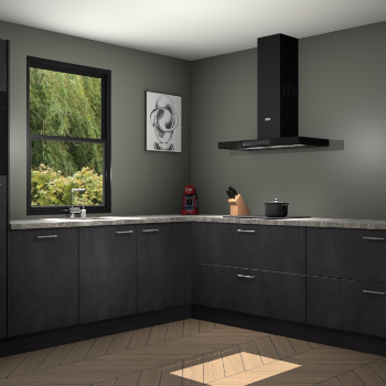 Beton zwarte keuken Lublin 63540
