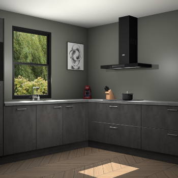 Beton antraciet keuken Lublin 63620