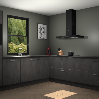 Beton antraciet keuken Lublin 63632