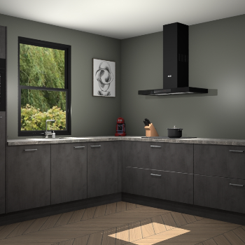 Beton antraciet keuken Lublin 63664