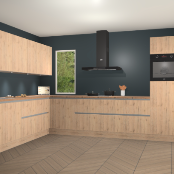 Madera natuur greeploze keuken Harare 76966